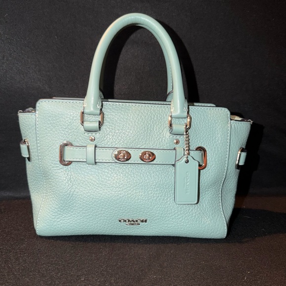 COACH Mini Blake Carryall
Aquamarine leather, handbag, satchel F37635 w/wallet - Picture 2 of 10
